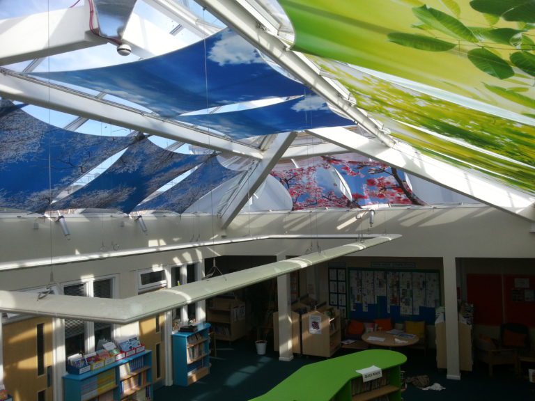 InShade printed sail blinds for roof lantern